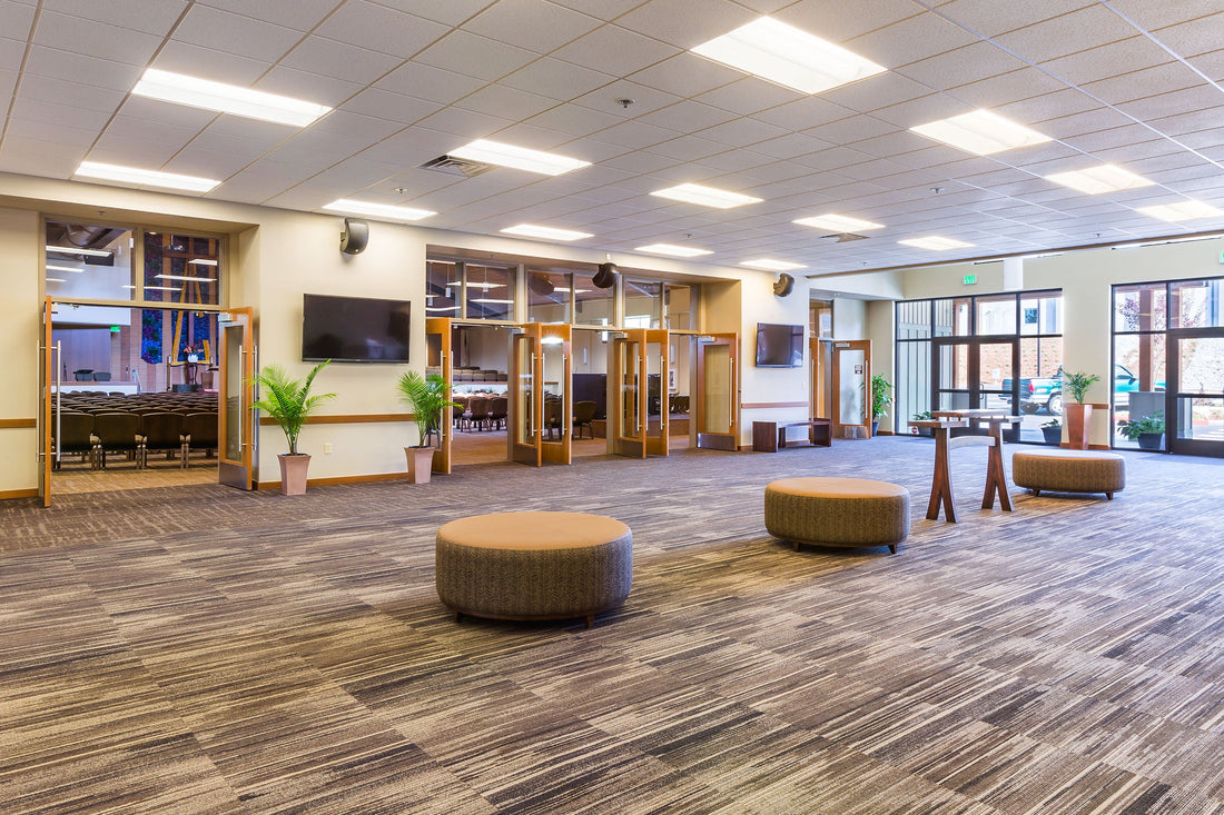 church flooring carpet tile